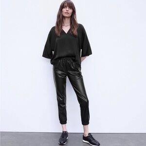 Reset Clothing Vegan Leather Jogger Small